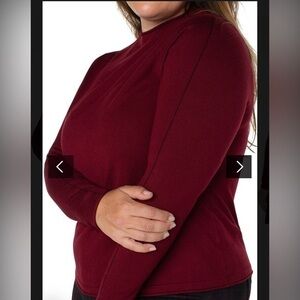 Mock Neck Rolled Hem Long Sleeves Sweater Liverpoo Los Angeles Size 1X